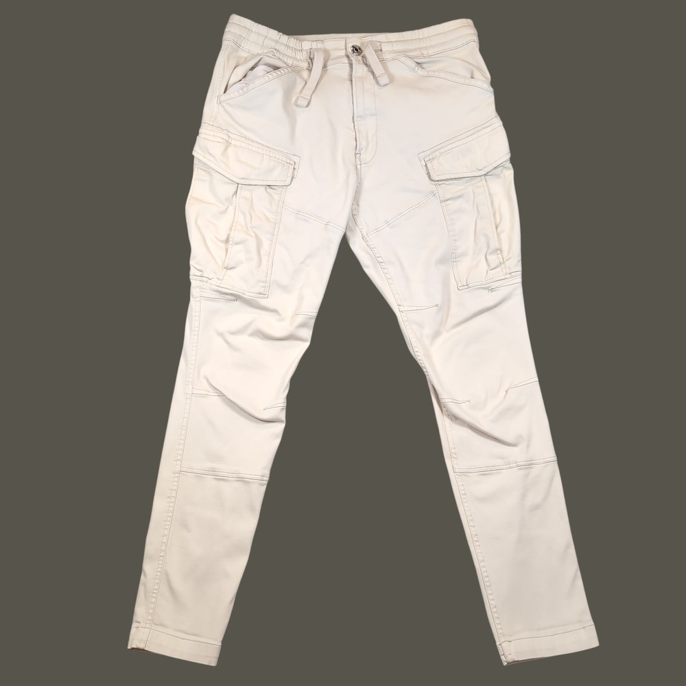 G-Star Raw Rovic Slim Trainer Mens 31x32 (34x30) Beige Cargo Pants Streetwear